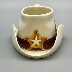 Vintage Avon Wild West Cowboy Hat Sheriff Ceramic Coffee Tea Mug
